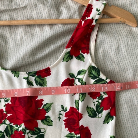 H&M Divided Rose Red and White Small US 6 Sized Skater Dress - Picture 10 of 14